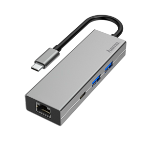USB-адаптер Hama USB-C multiport adapter (4 порта) 00200108