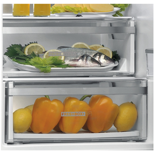 Whirlpool, 348 L, height 202 cm, inox - Refrigerator