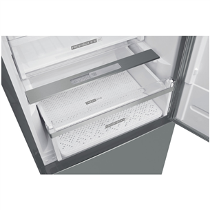 Whirlpool, 348 L, height 202 cm, inox - Refrigerator