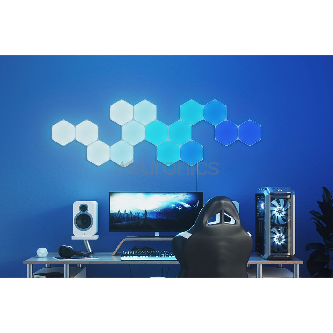 Nanoleaf Shapes Hexagons, 15 панелей, белый - Стартовый комплект умных светильников