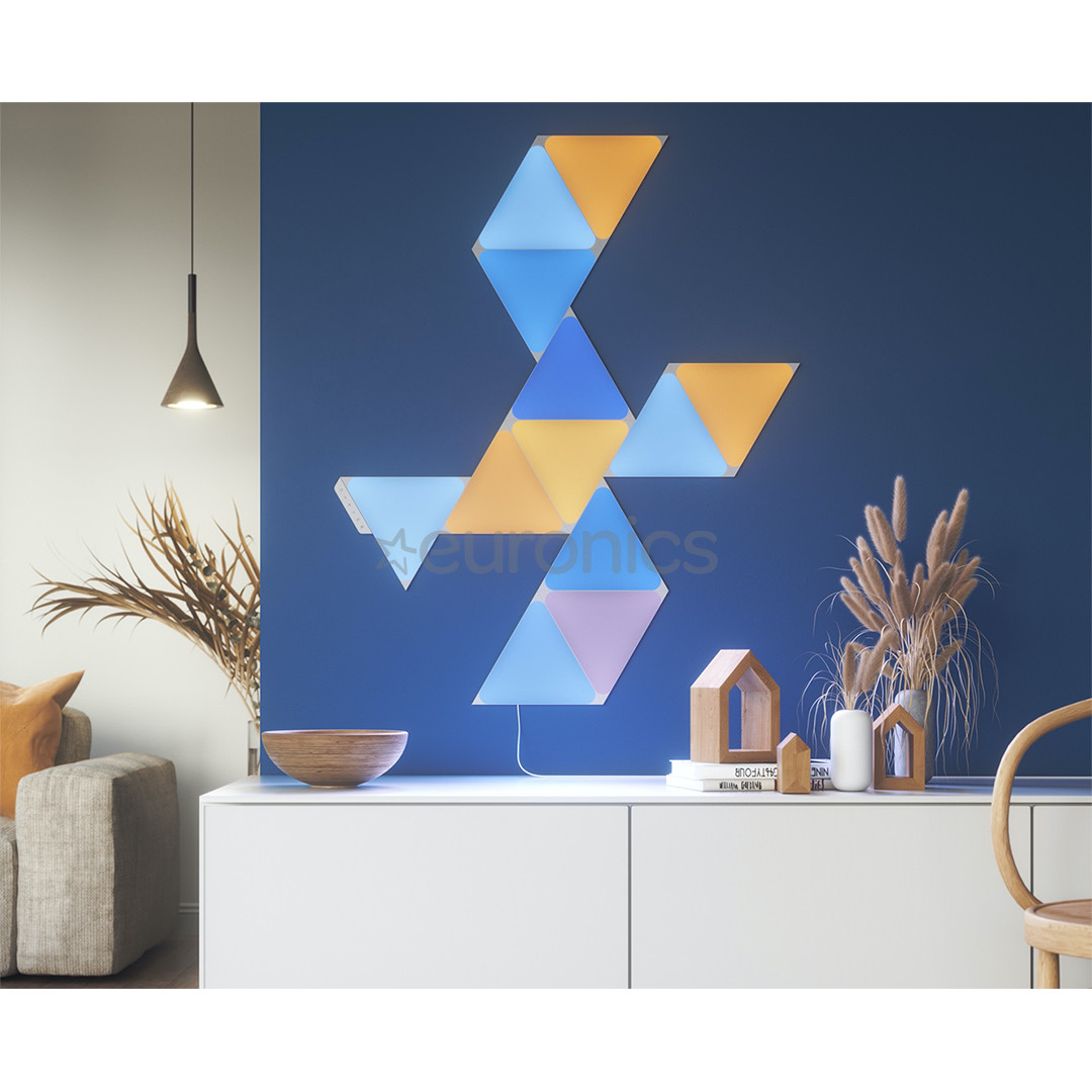 Nanoleaf Shapes Triangles, 15 paneeli, valge - Nutivalgusti stardikomplekt