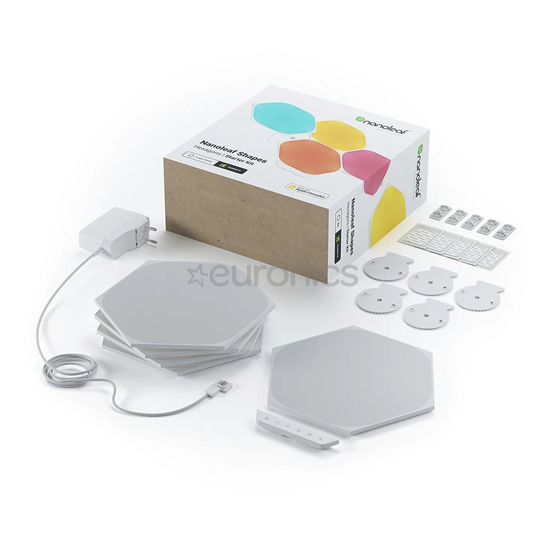 Nanoleaf Shapes Hexagons mini, 5 панелей, белый - Стартовый комплект умных светильников