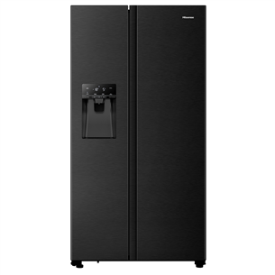 Hisense, диспенсер для воды и льда, 562 л, высота 179 см, черный - SBS-холодильник RS694N4TFE