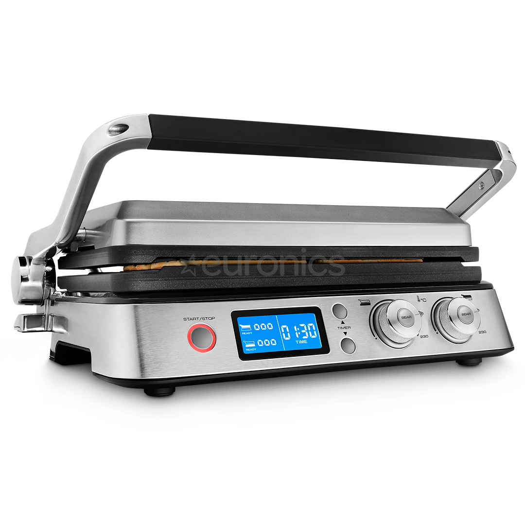 DeLonghi, 1800 W, black/inox - Multigrill + waffle plates