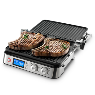 DeLonghi, 1800 W, black/inox - Multigrill + waffle plates