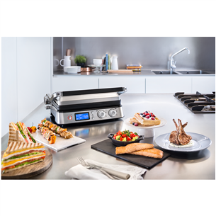 DeLonghi, 1800 W, black/inox - Multigrill + waffle plates