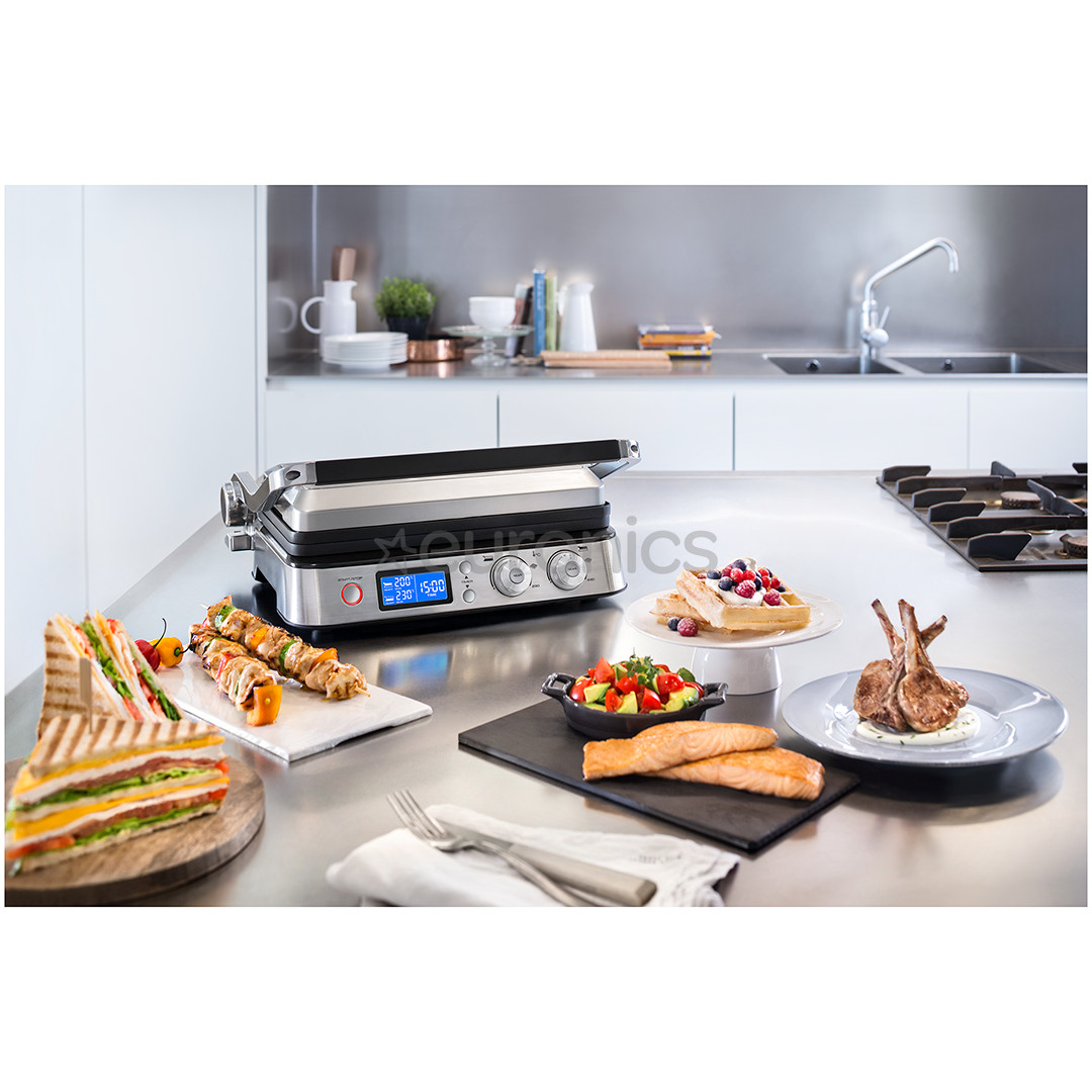DeLonghi, 1800 W, black/inox - Multigrill + waffle plates
