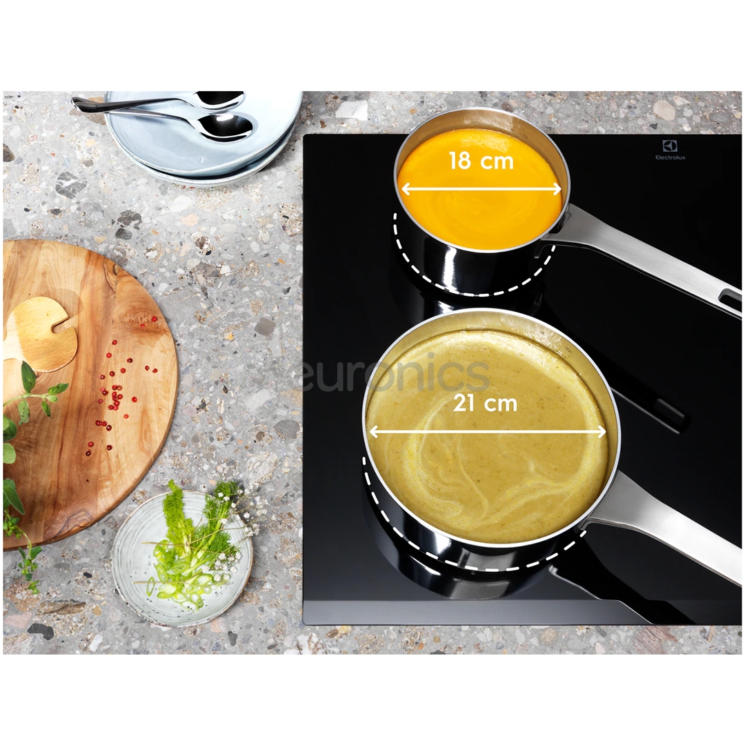 Electrolux 700 SenseFry, width 59 cm, frameless, black - Built-in Induction Hob
