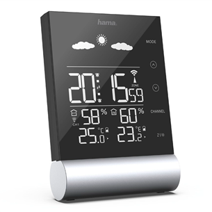 Hama Black Line, black/silver - Weather station