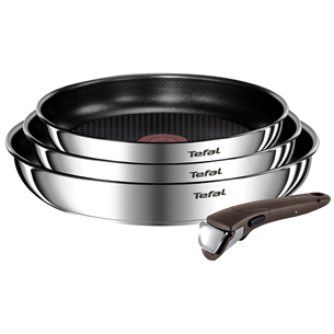 Tefal Ingenio Emotion, diameter 22/24/28 cm, inox - 3-piece frypans set + handle