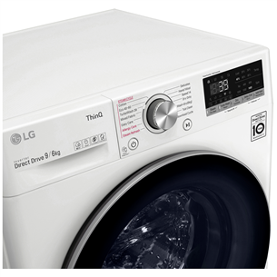 LG V700 Series, 9 kg / 6 kg, depth 56.5 cm, 1400 rpm - Washer-Dryer Combo