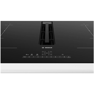 Bosch Serie 6, width 80.2 cm, frameless, black - Built-in Induction Hob with Cooker Hood