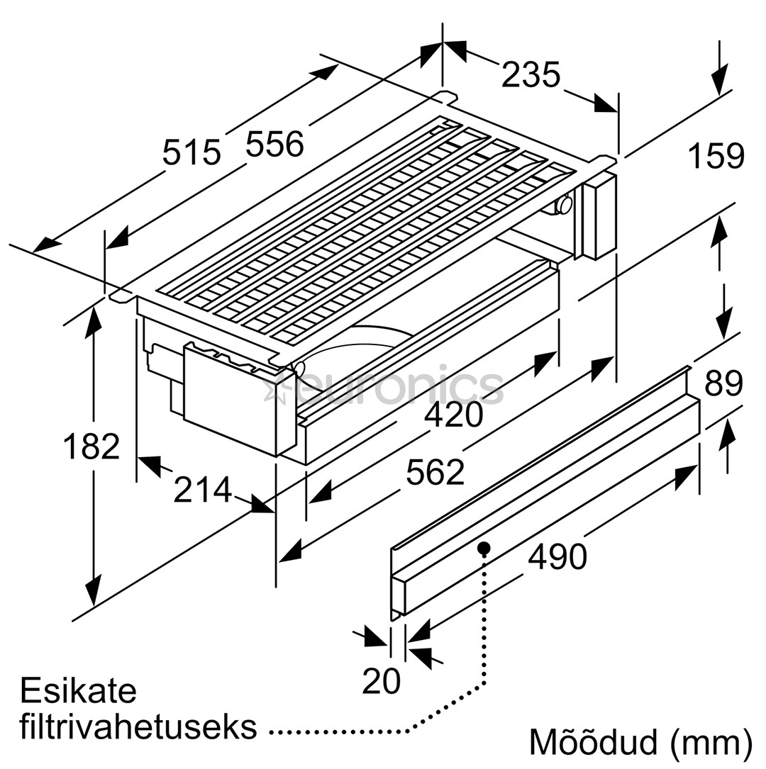Комплект для работы вытяжки в режиме циркуляции воздуха Bosch