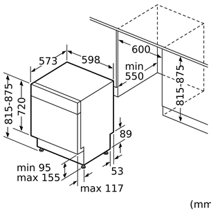 Built-in dishwasher Bosch (13 place settings)