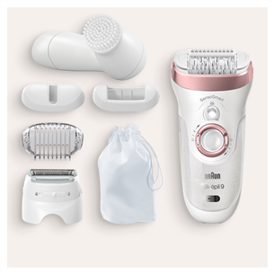 Braun Silk-epil 9 SensoSmart, белый/розовый - Эпилятор