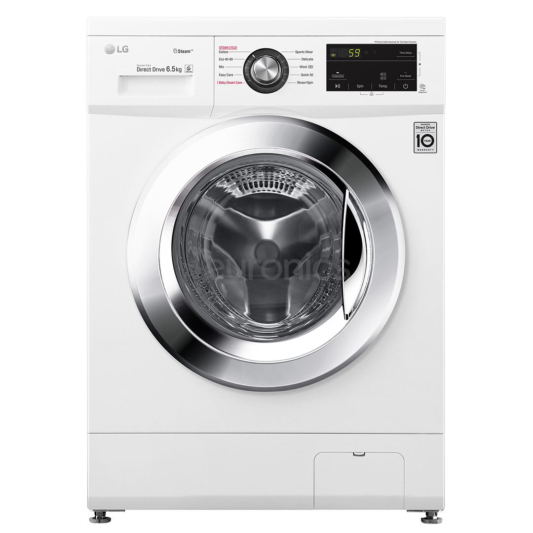 LG, 6,5 kg, sügavus 44 cm, 1200 p/min - Eestlaetav pesumasin
