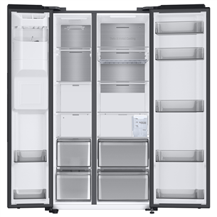 Samsung, диспенсер для воды и льда, 634 л, высота 178 см, черный - SBS-холодильник