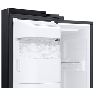 Samsung, vee- ja jääautomaat veepaagiga, 634 L, kõrgus 178 cm, must - SBS-külmik