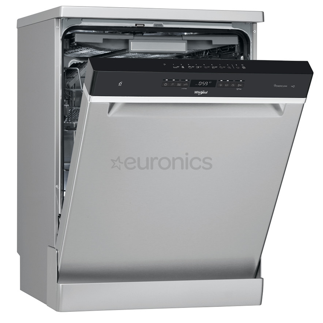 Whirlpool, 15 комплектов посуды, ширина 60 см, серебристый - Посудомоечная машина