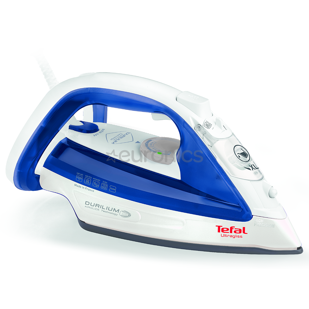 Tefal Ultragliss 4, 2500 W, white/blue - Steam iron + lint removal