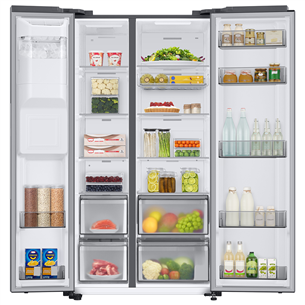 Samsung, water & ice dispenser, 634 L, height 178 cm, inox - SBS Refrigerator