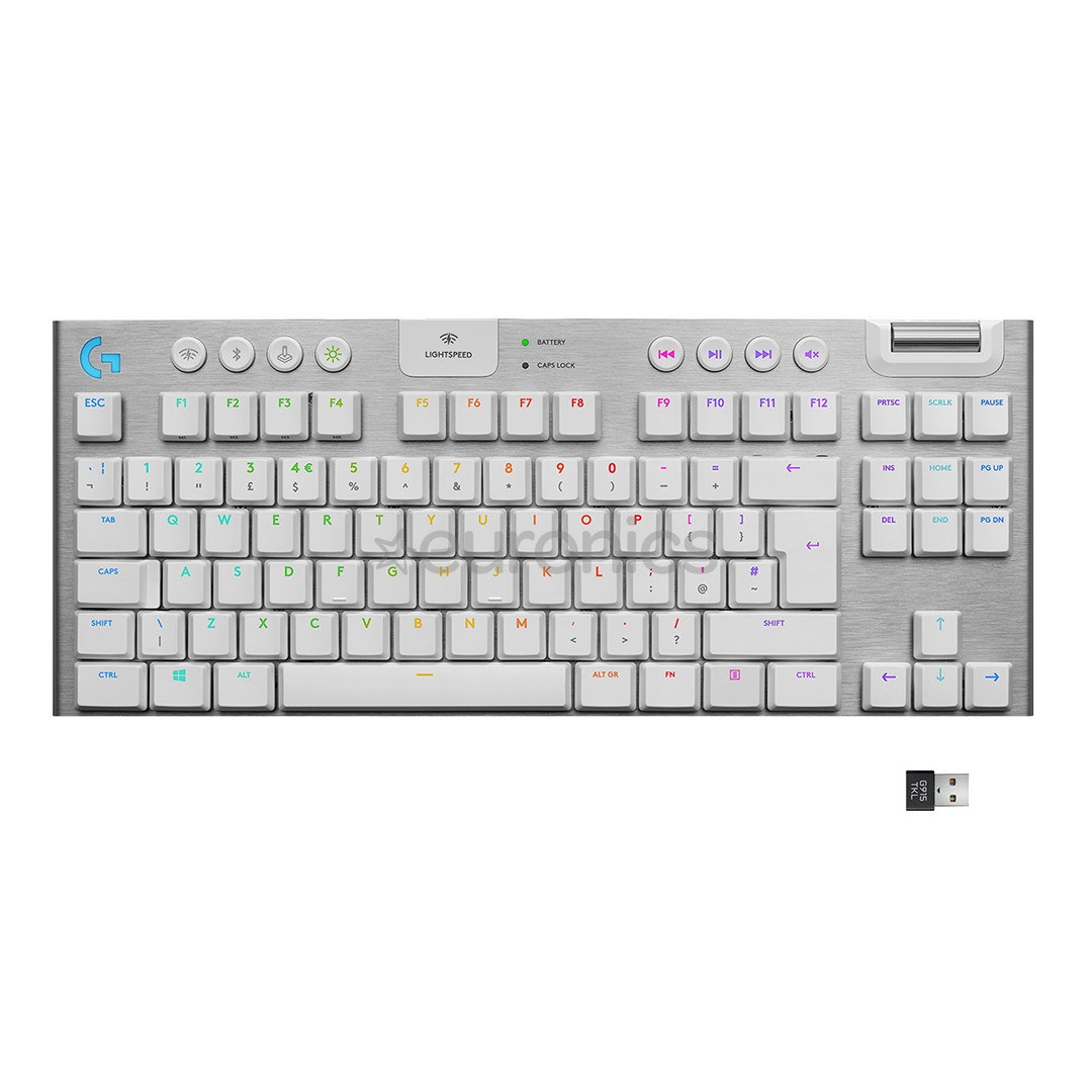 Logitech G915 TKL Tactile, SWE, белый - Механическая клавиатура