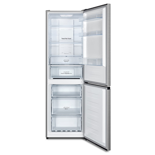 Hisense NoFrost, height 186 cm, 304 L, inox - Refrigerator