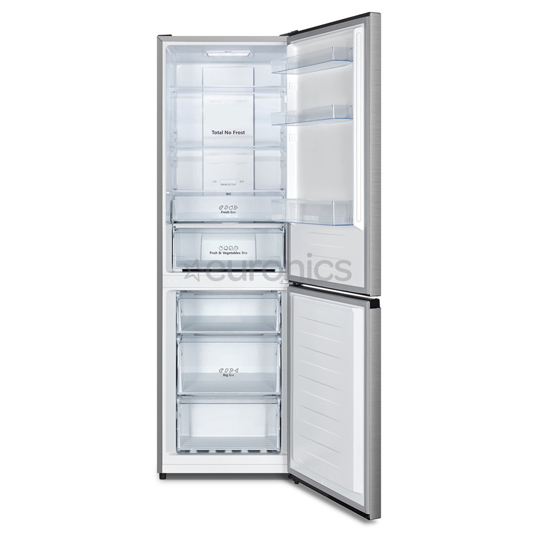 Hisense NoFrost, height 186 cm, 304 L, inox - Refrigerator