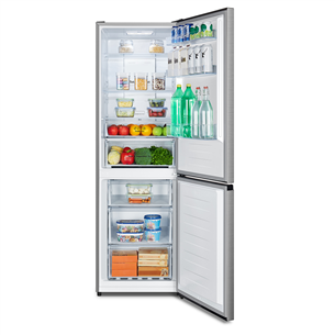 Hisense NoFrost, height 186 cm, 304 L, inox - Refrigerator