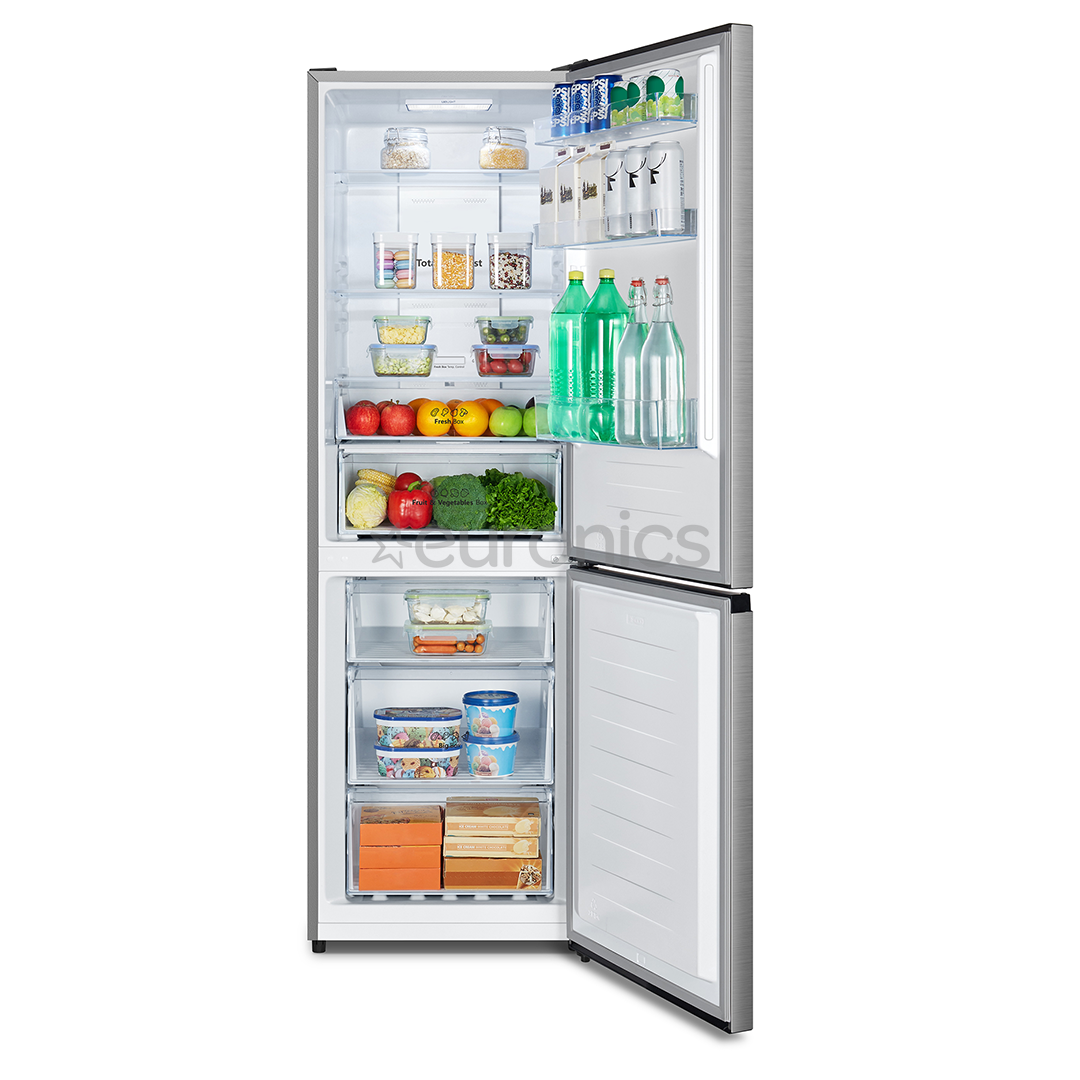 Hisense NoFrost, height 186 cm, 304 L, inox - Refrigerator