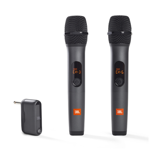 JBL, 6,3 mm, must - Kaks mikrofoni + juhtmevaba saatja