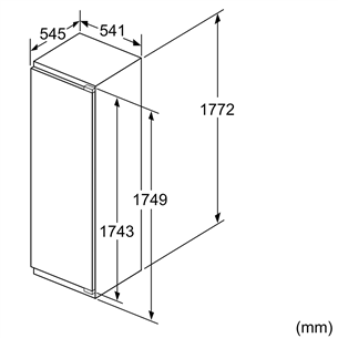 Bosch Serie 4, 319 L, height 178 cm - Built-in Cooler