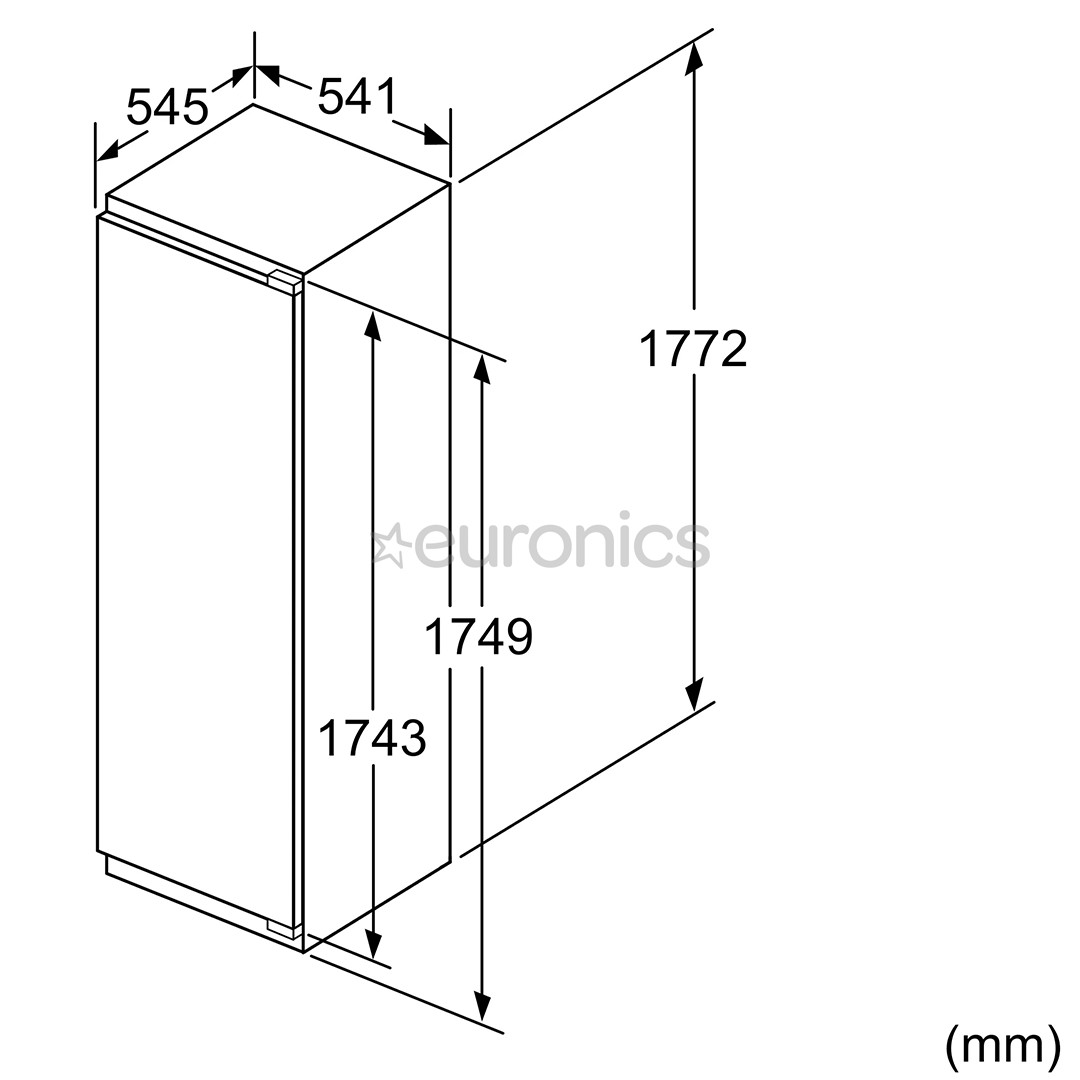 Bosch Serie 4, 319 L, height 178 cm - Built-in Cooler