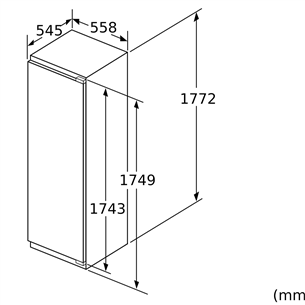 Bosch, 212 L, height 178 cm - Built-in Freezer