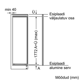 Bosch, 212 L, height 178 cm - Built-in Freezer