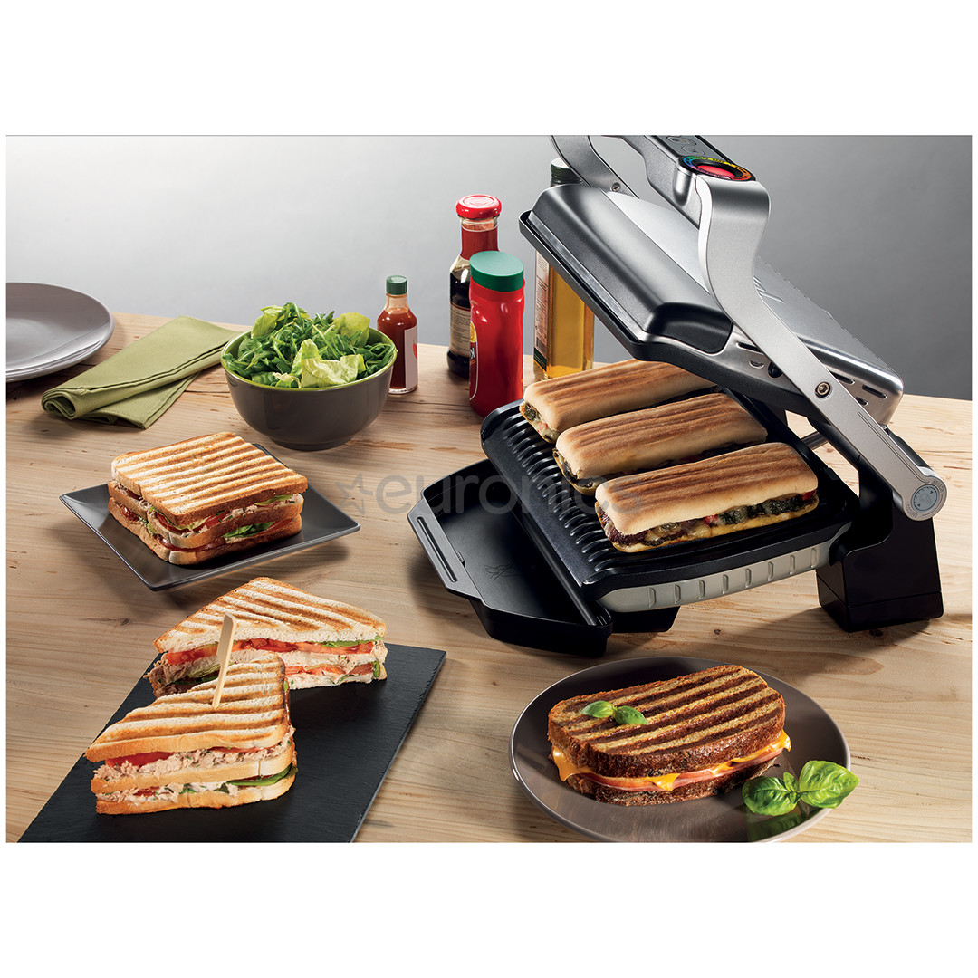 Tefal Optigrill+, 2000 Вт, черный/нерж. сталь - Электрический гриль
