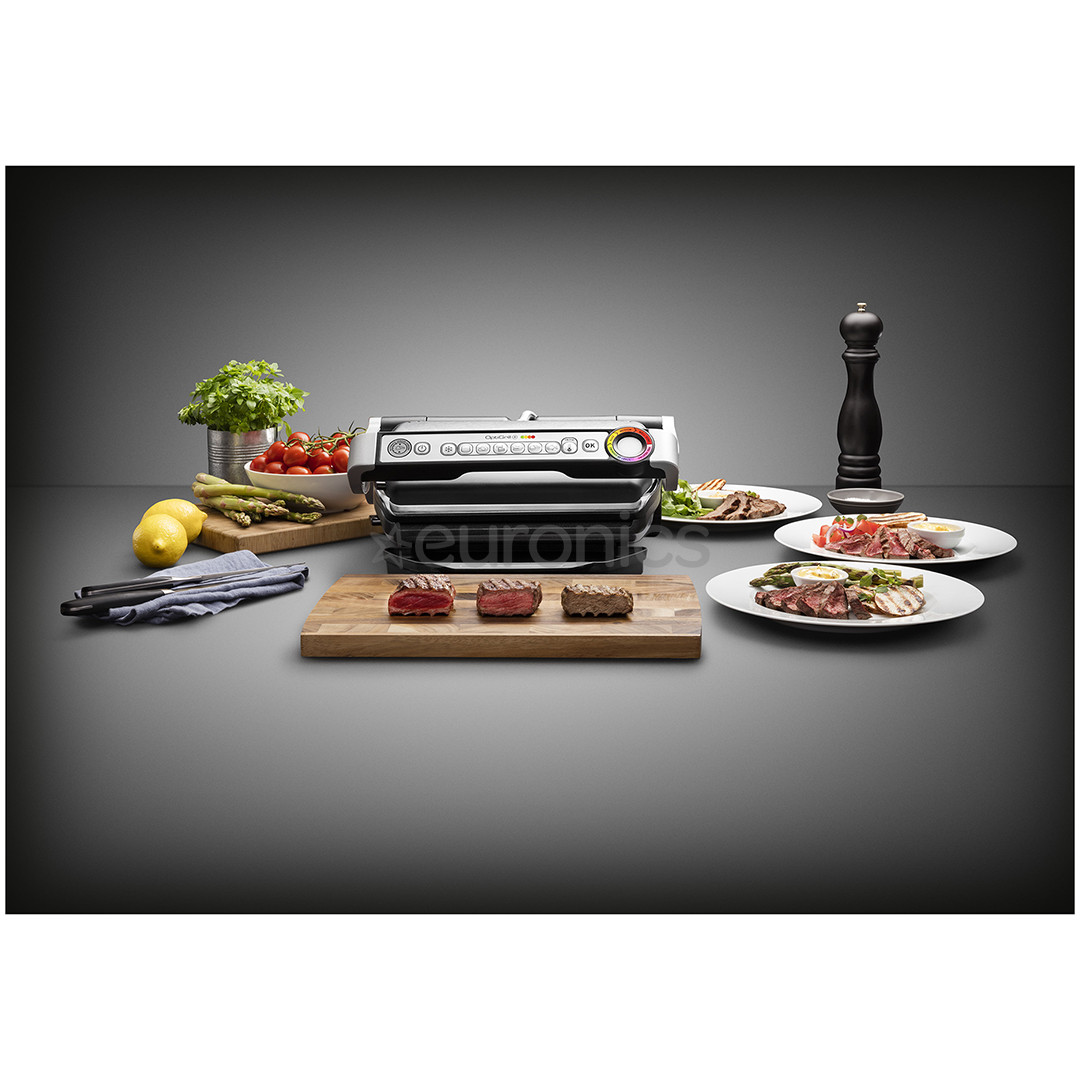Tefal Optigrill+, 2000 Вт, черный/нерж. сталь - Электрический гриль