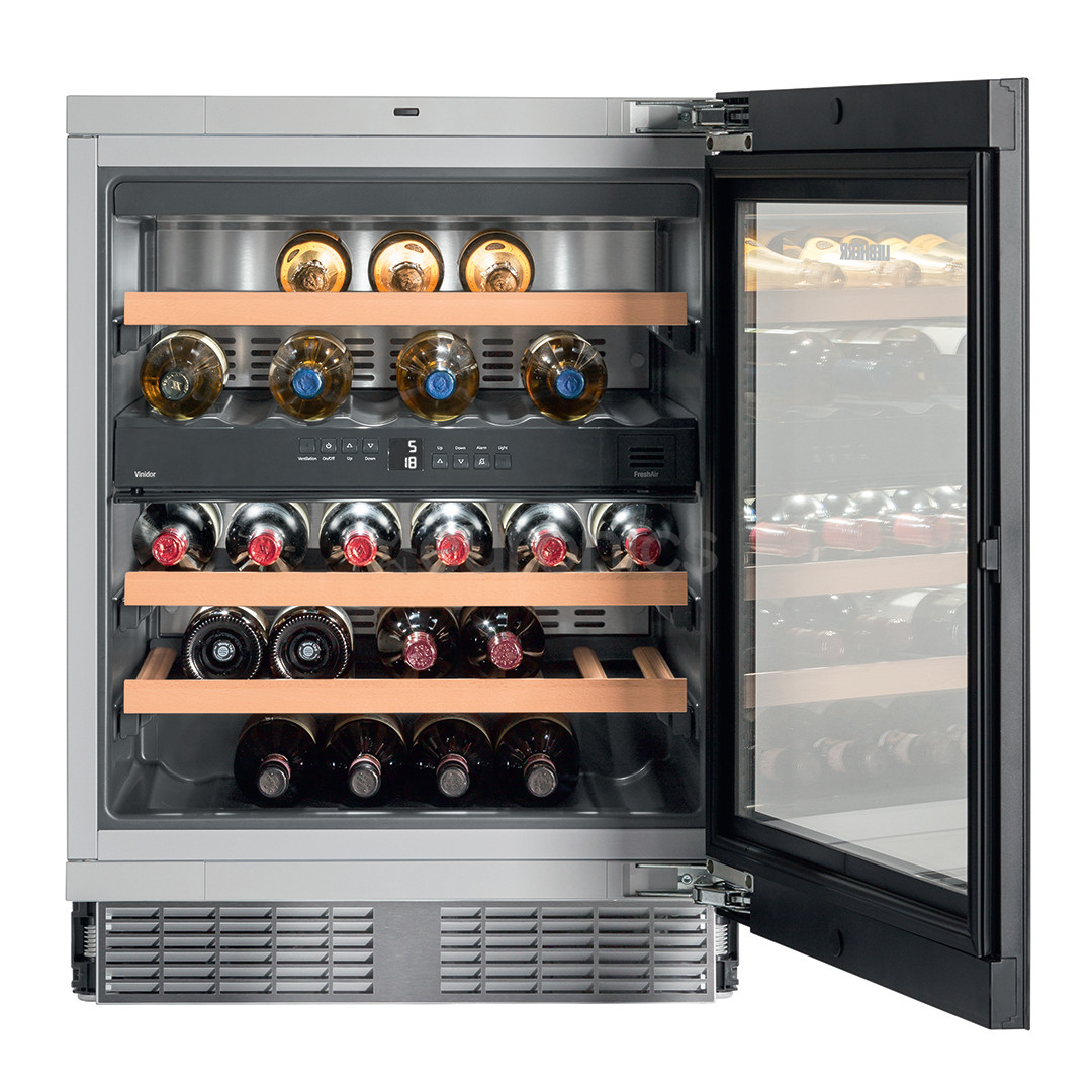 Liebherr, 34 pudelit, kõrgus 82 cm, must - Integreeritav veinikülmik