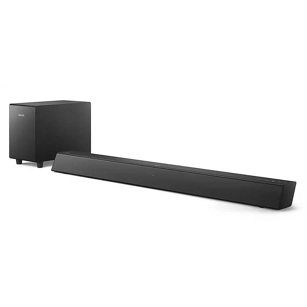 Philips, 2.1, черный - Саундбар + беспроводной сабвуфер