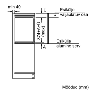 Built-in freezer Bosch (88 cm)