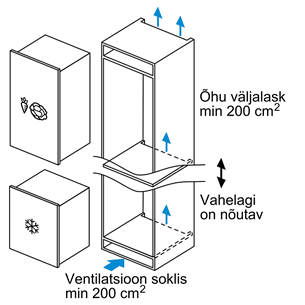 Built-in freezer Bosch (88 cm)