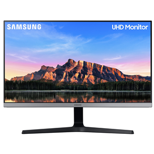 Samsung UR55, 28'', 4K UHD, LED IPS, must/hõbe - Monitor LU28R550UQRXEN