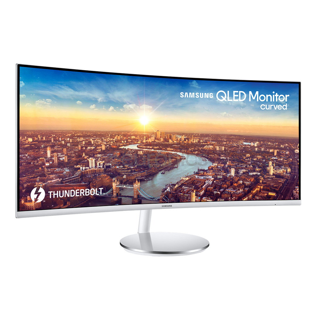 Samsung J791, 34", QHD, UltraWide QLED, 100 Hz, curved, white - Monitor