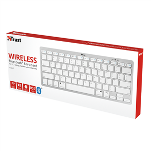 Trust NADO, SWE, white - Wireless Keyboard