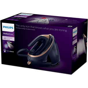 Philips PerfectCare 9000 Series, 3100 W, tumesinine/kuldne  - Triikimissüsteem