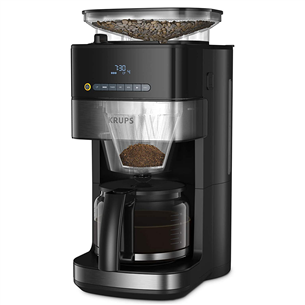 Krups Grind & Brew, water tank 1.25 L, black - Filter Coffee maker with grinder KM832810