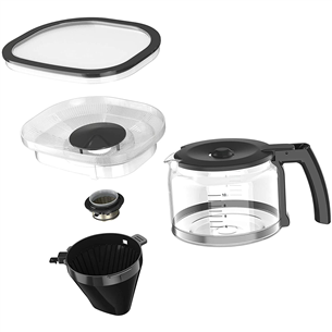 Krups Grind & Brew, water tank 1.25 L, black - Filter Coffee maker with grinder