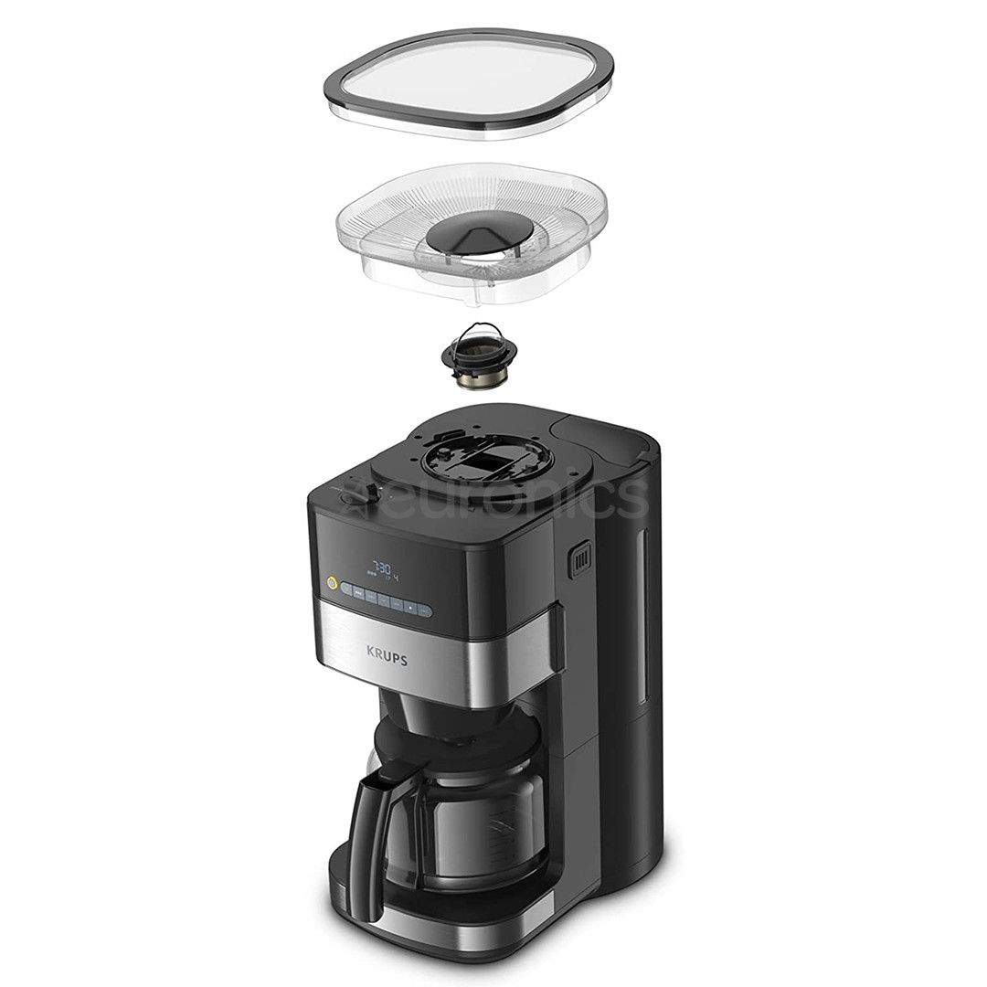 Krups Grind & Brew, 1.25 L, must - Filterkohvimasin veskiga