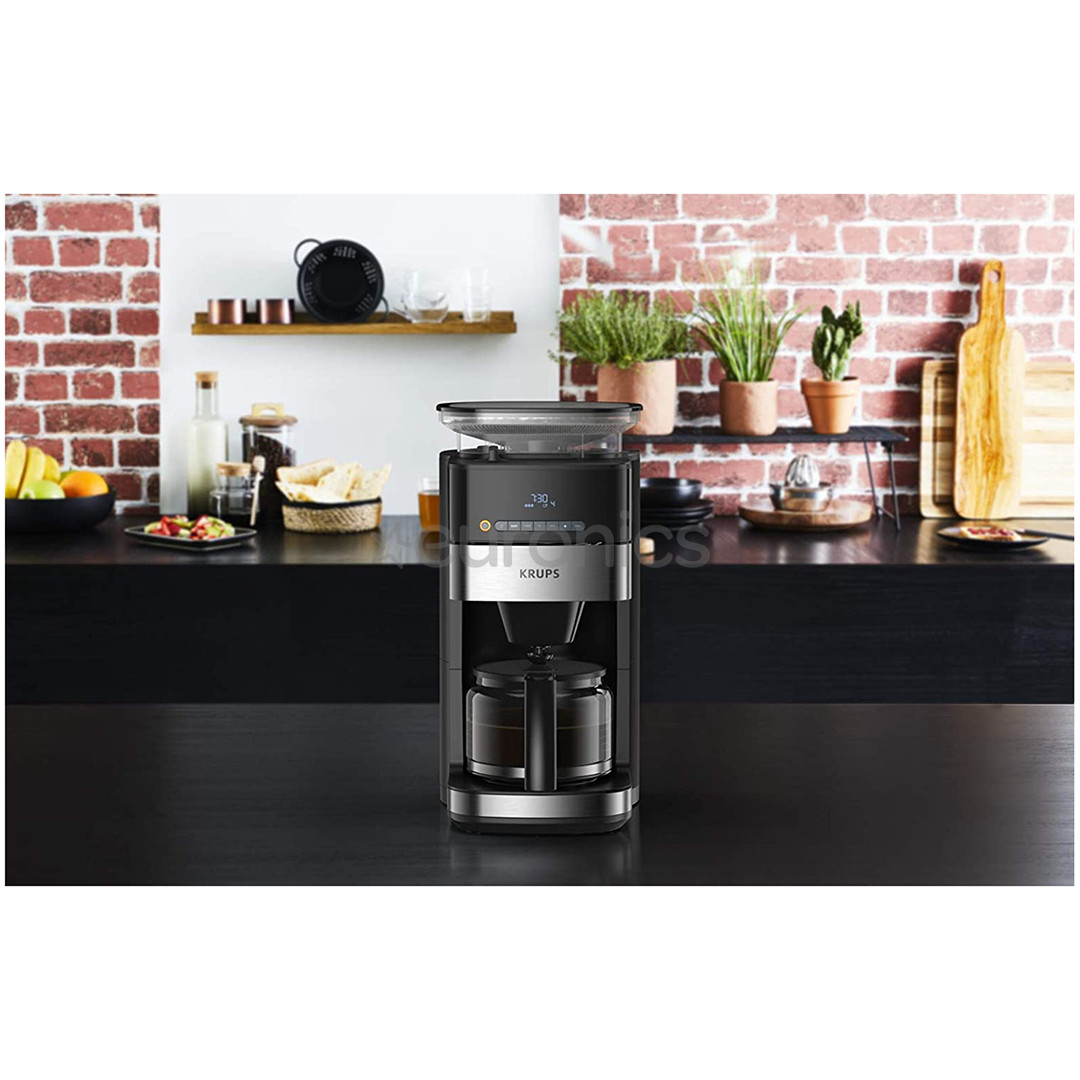 Krups Grind & Brew, 1.25 L, must - Filterkohvimasin veskiga
