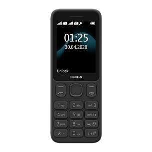 Nokia 125, must - Mobiiltelefon